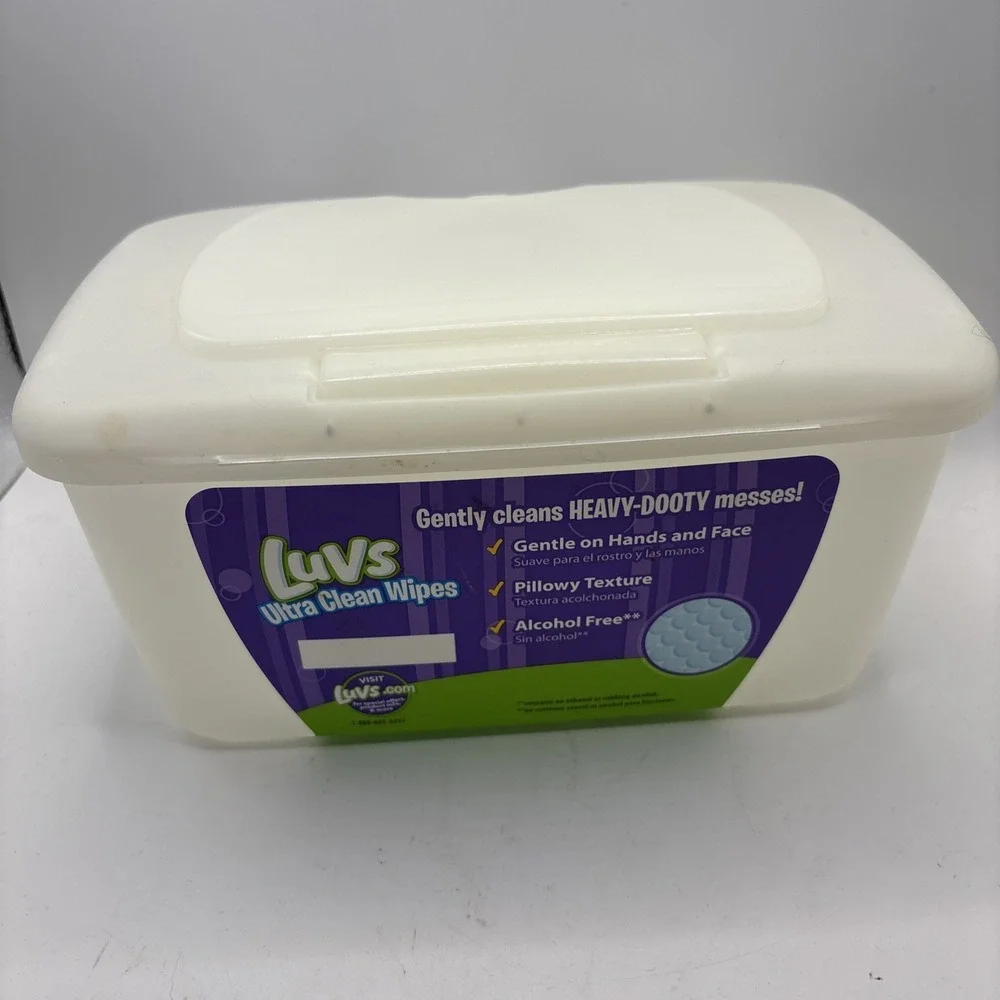 Luvs Ultra‎ Clean Wipes EMPTY Pop Up Plastic Tub Container